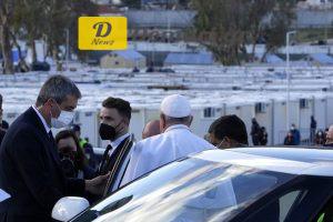 البابا فرنسيس يصل إلى مخيم المهاجرين في جزيرة ليسبوس اليونانية