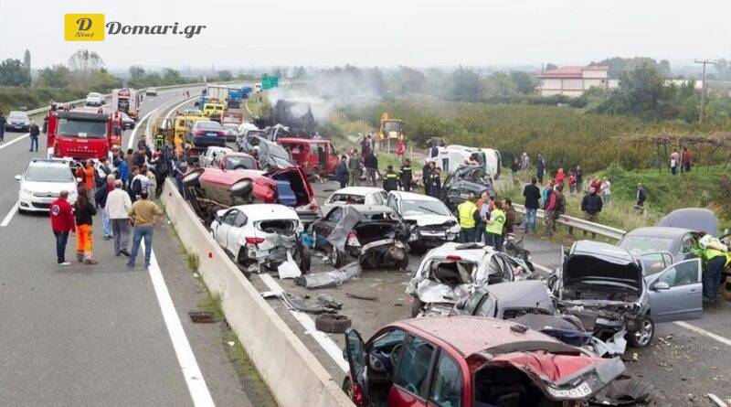 اليونان.. حادث اصطدام أكثر من 50 سيارة على طريق إغناتيا- أودوس وإصابة 15 شخصًا – فيديو