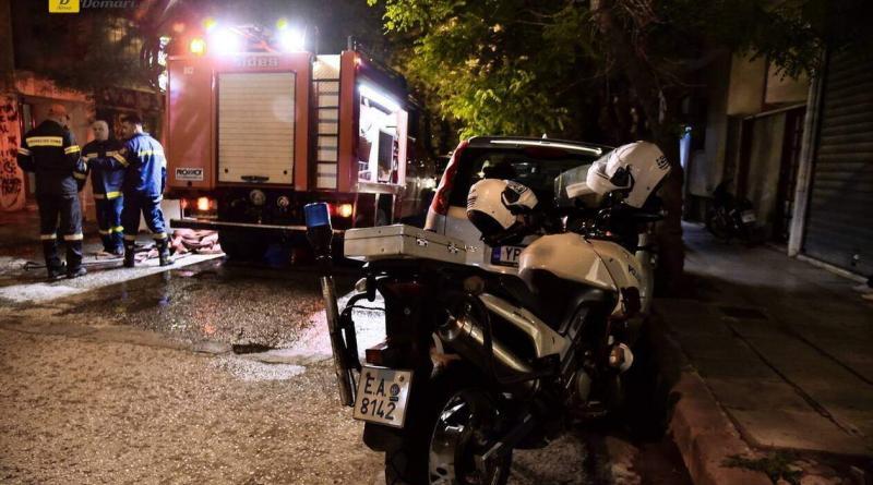 إنذار حريق في مركز للمشردين في بلدية أثينا ، في اخرنون